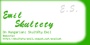 emil skultety business card